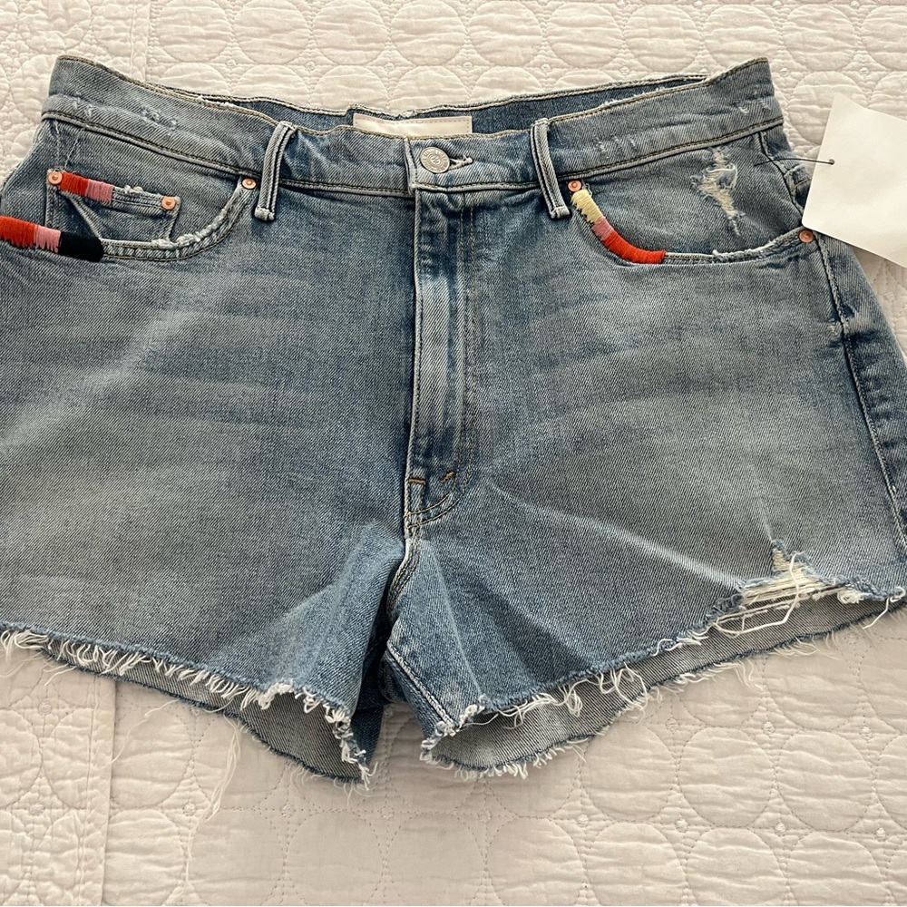 MOTHER Classic Blue Denim Shorts